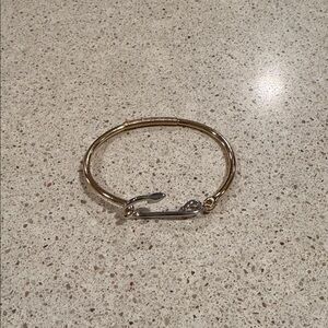Fishing Hook Gold and Silver Bracelet